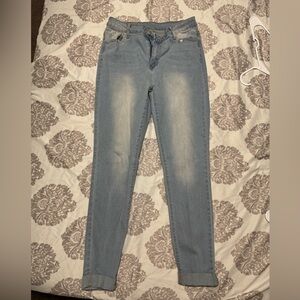 SHEIN Blue Skinny Jeans Classic Denim Style